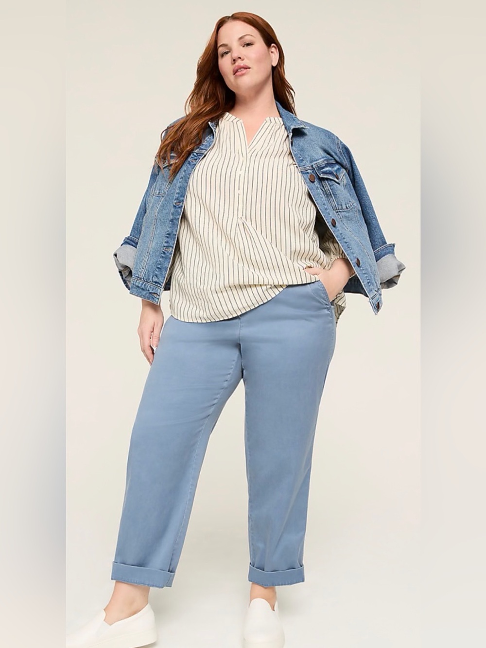 Women’s Lane Bryant Blue Elastic-Waist Drawstring Pants size 12